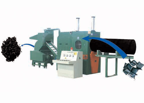 LARGE-DIAMETER PIPE CRUSHER RECYCLE MACHINE